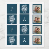 Papa Grid Vatertag Weinetikett Set (Einzelnes Label)