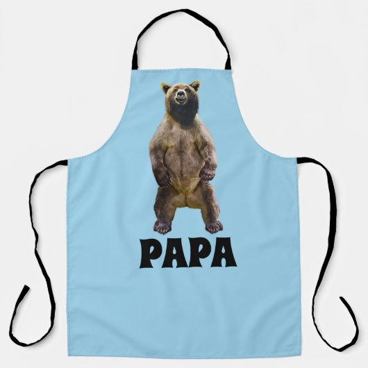 PAPA GRIZZLY BEAR VATER FUNNY GRILLOUT SCHÜRZE (Vorderseite)