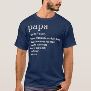 Papa Großvater Definition Wörterbuch T-Shirt Tag