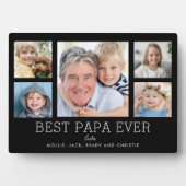 Papa Großvater Grandchildren FotoCollage Fotoplatte (Vorderseite)
