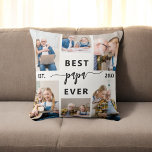 Papa Großvater Grandchildren FotoCollage Kissen<br><div class="desc">Feiern Sie die besondere Bindung zwischen Papa und seinen Enkelkindern mit dem "Papa-Großvater Großkinder-FotoCollage" Kissen. Dieses personalisierte Wurfkissen besticht durch eine wunderschön arrangierte Collage aus hochgeliebten Fotos, die wertvolle Momente und fröhliche Erinnerungen einfangen, die mit seinen geliebten Enkeln geteilt werden. Der liebevolle Titel "Papa" wird hervorgehoben angezeigt und fügt dem...</div>