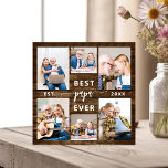 Papa Großvater Großkinder Wood Foto Collage Fotoplatte<br><div class="desc">Feiern Sie die besondere Bindung zwischen Papa und seinen Enkelkindern mit unserer "Papa-Großvater-FotoCollage"-Plakette. Diese personalisierte Gedenktafel zeigt wunderbar eine Sammlung von hochgeschätzten Fotos, die wertvolle Momente und Erinnerungen vereint, die Papa mit seinen geliebten Enkelkindern teilt. Der hervorgehobene Titel "Papa" verleiht dem Design eine Touch von Wärme und Zuneigung. Die aus...</div>