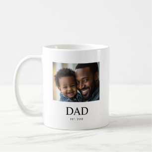 Papa gründete einfaches Schwarz-Weiß-Foto Kaffeetasse