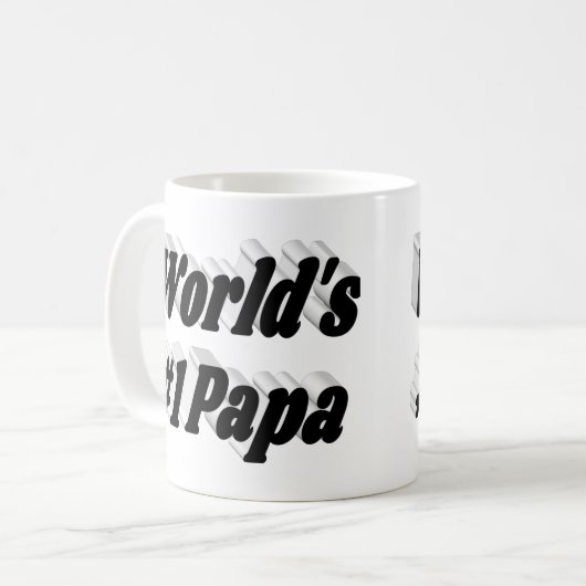 Papa-Halbtext Kaffeetasse (Vorderseite Links)