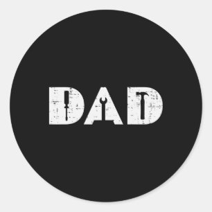 Papa Handy Tools Lustiger Vatertag Mechaniker Dadd Runder Aufkleber