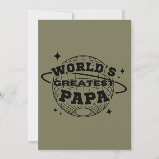 Papa-Happy-Vatertag-Geschenk der Welt Einladung (Vorderseite)