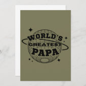 Papa-Happy-Vatertag-Geschenk der Welt Einladung (Vorne/Hinten)