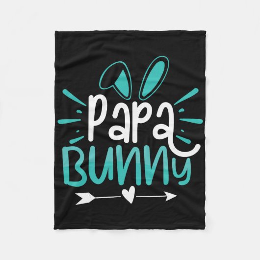 Papa Hase  Fleecedecke (Vorderseite)