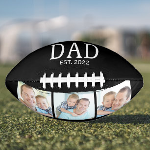 Papa hat 3 Foto Schwarz eingerichtet Football