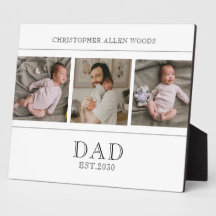 Papa hat 3 Fotos Papa Baby gegründet