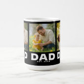 Papa hat Bold Black 3 Foto eingerichtet Kaffeetasse (Mittel)