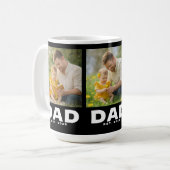 Papa hat Bold Black 3 Foto eingerichtet Kaffeetasse (Vorderseite Links)