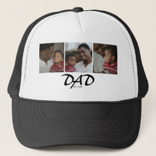 Papa hat Bold Black 3 Foto gegründet Truckerkappe