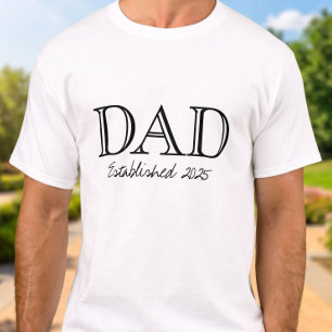 Papa hat Bold Schwarz Weiß gegründet T-Shirt