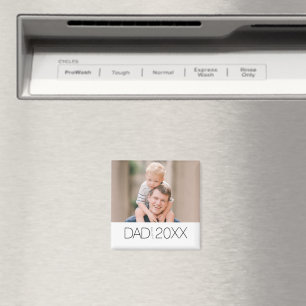 Papa hat das moderne Foto-Jahr-Design etabliert Magnet