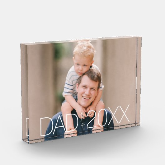 Papa hat die moderne Skriptfoto eingerichtet Fotoblock (Links)