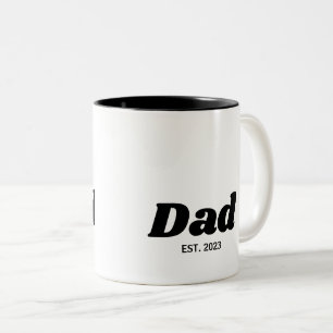 Papa hat die moderne Typografie etabliert Zweifarbige Tasse