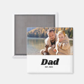 Papa hat fette kursive Schrift gegründet Magnet (Vorderseite/Rückseite)