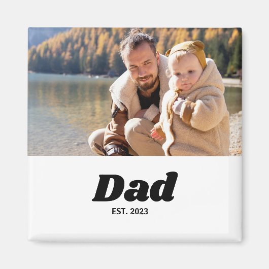 Papa hat fette kursive Schrift gegründet Magnet (Vorne)