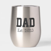 Papa hat fette schwarze Schrift Edelstahl (Rückseite)