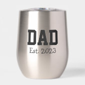 Papa hat fette schwarze Schrift Edelstahl (Vorderseite)