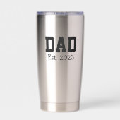 Papa hat fette schwarze Schrift Stainless Steele e Thermobecher (Rückseite)
