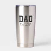 Papa hat fette schwarze Schrift Stainless Steele e Thermobecher (Vorderseite)