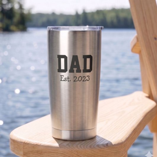 Papa hat fette schwarze Schrift Stainless Steele e Thermobecher