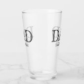 Papa hat fette schwarze Text-Bier etabliert Glas (Links)