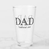 Papa hat fette schwarze Text-Bier etabliert Glas (Vorderseite)