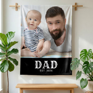 Papa hat fette Typografie Foto eingerichtet Fleecedecke