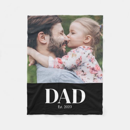Papa hat Foto gegründet Fleecedecke (Vorderseite)