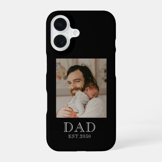 Papa hat Foto gegründet iPhone 16 Hülle (Rückseite)