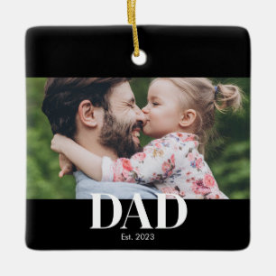 Papa hat Foto gegründet Keramikornament