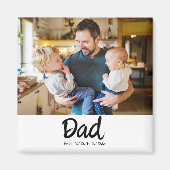 Papa hat Foto gegründet Magnet (Vorne)