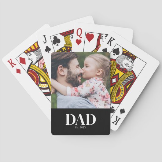 Papa hat Foto gegründet Spielkarten (Rückseite)