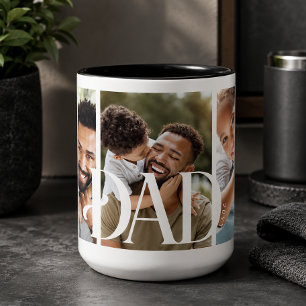 Papa hat Foto gegründet Zweifarbige Tasse