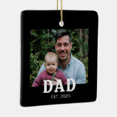 Papa hat Foto-Geschenk gegründet Keramikornament (Rechts)