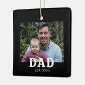 Papa hat Foto-Geschenk gegründet Keramikornament (Links)