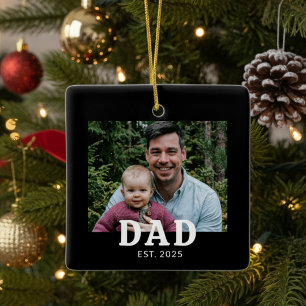Papa hat Foto-Geschenk gegründet  Keramikornament