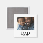 Papa hat Foto-Geschenk gegründet Magnet (Vorderseite/Rückseite)