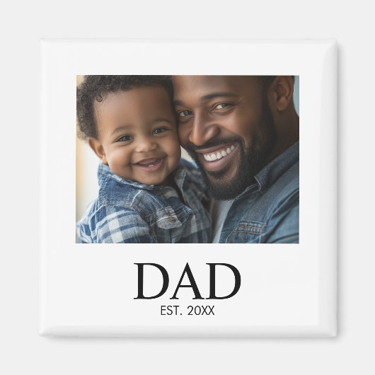 Papa hat Foto-Geschenk gegründet Magnet (Vorne)