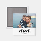 Papa hat Foto-Geschenk gegründet Magnet (Vorderseite/Rückseite)