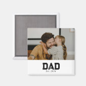 Papa hat Foto-Geschenk gegründet Magnet (Vorderseite/Rückseite)