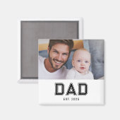 Papa hat Foto-Geschenkmagnet gegründet Magnet (Vorderseite/Rückseite)