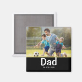 Papa hat Foto-Geschenkmagnet gegründet Magnet (Vorderseite/Rückseite)