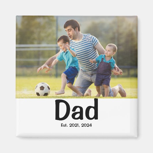 Papa hat Foto-Geschenkmagnet gegründet Magnet (Vorne)