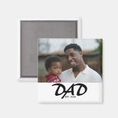 Papa hat Foto-Geschenkmagnet gegründet Magnet (Vorderseite/Rückseite)