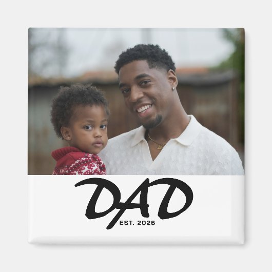 Papa hat Foto-Geschenkmagnet gegründet Magnet (Vorne)