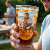 Papa hat Foto Minimal Vatergeschenk Glas